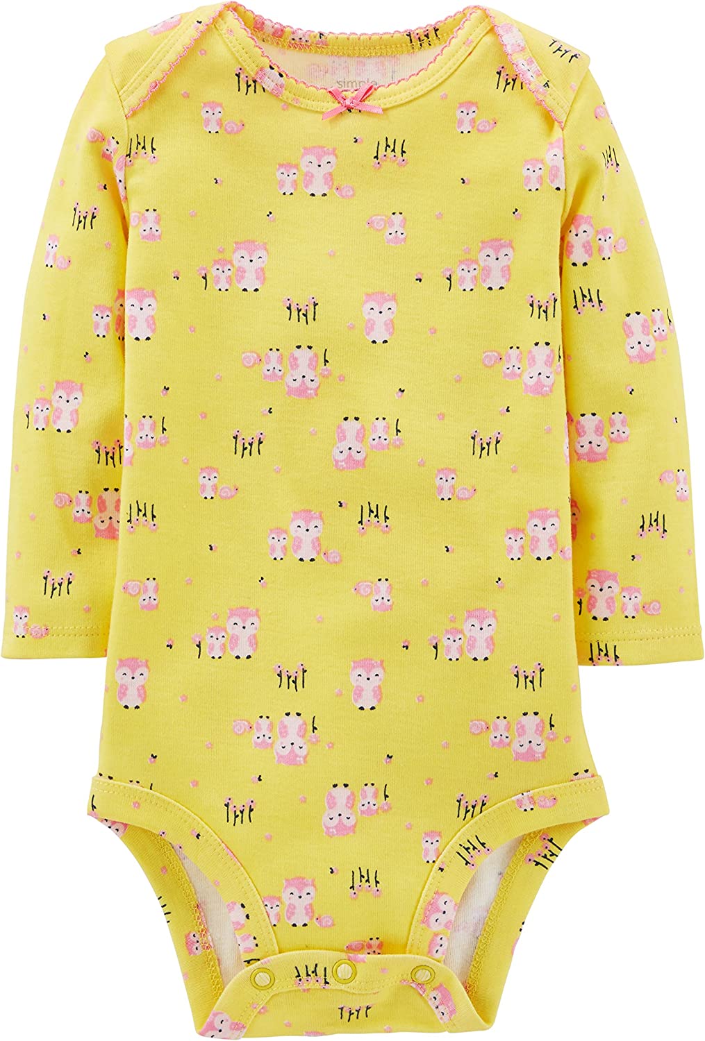 Simple Joys by Carter's Baby Girls' Long-Sleeve Bodysuit, Pack of 5 - Image 2